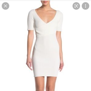 NWOT Good American White Wrap Knit Ribbed Bodycon Cocktail Dress Size 2 (6)